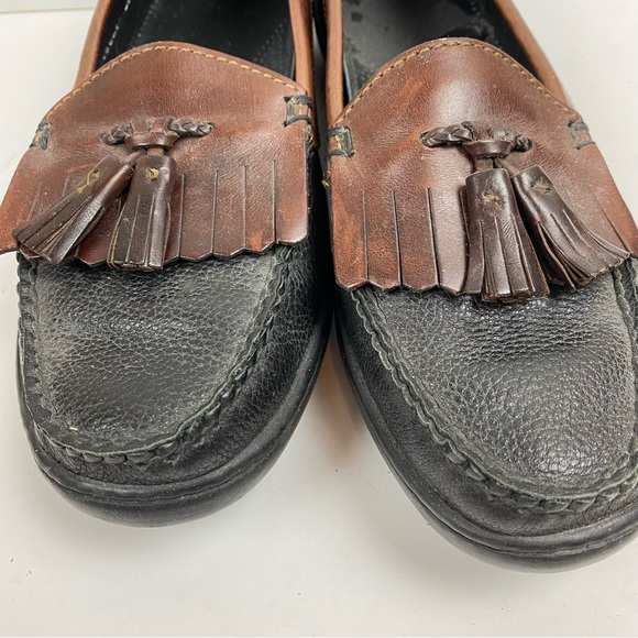 Cole Haan Black Brown Keltie Country Loafers Slip-on Leather Tassel Men’s 8.5 - Picture 4 of 9